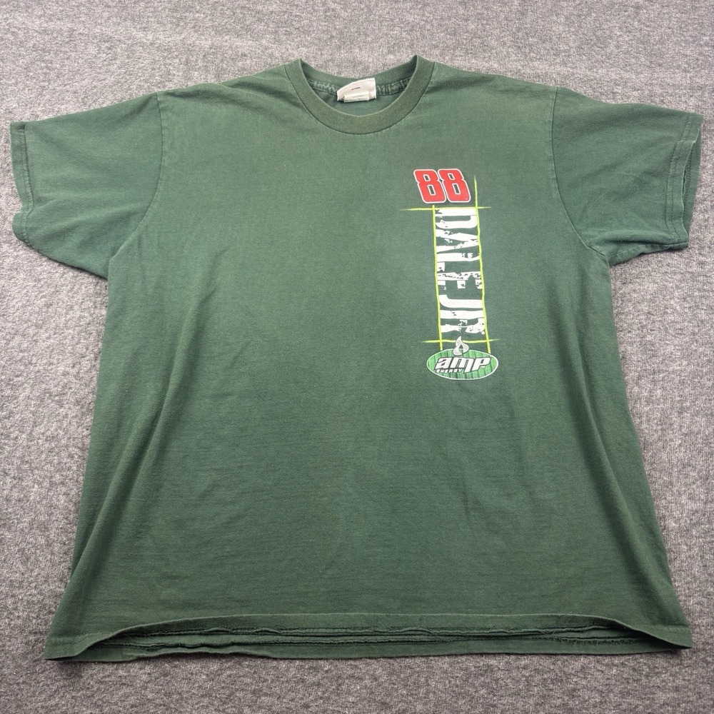 Vintage Dale Earnhardt Jr. Shirt Mens XL Green Amp Nascar Racing Y2K 88